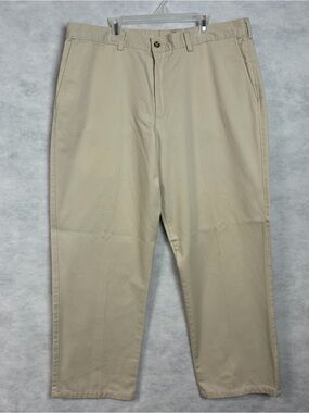 Vintage Y2K St Johns Bay Chino Pants Mens 36x28 Beige Loose Fit Flaw